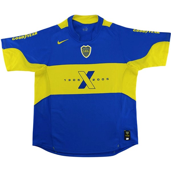 Heimtrikot Thailand Boca Juniors Retro 2005 Blau Günstige Fußballtrikots